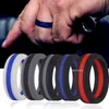 Silicone Wedding Ring Flexible Silicone Wedding Comfortable Fit Lightweight Ring for Men Multicolor Comfortable Design