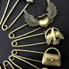 Multistyle Retro Bronze Brosche Vintage Anzug Revers Pin Diy Schmuck Zubehör Großhandel Kostenloser Versand Mix Stil