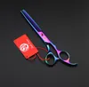 with retail leather package purple dragon 3 pcs set 70quot professional hair scissors hair cutting scissorsthinning scissors 4088557