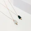 925 Sterling Silber Schmuck Koreanische Mode Popsicle eis Exquisite Kreative Weibliche Persönlichkeit Anhänger Schlüsselbein Halskette