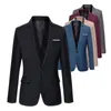 Homens Um Botão Formal Terno Blazer Casaco Casaco Casual Slim Fit Negócios Festa de Casamento New Elegante Tops Plus Size 4XL 5XL