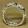 Choucong Luxe Sieraden 3mm Steen Diamant S925 Zilver Gevuld Engagement Wedding Band Ring Voor Vrouwen Gift2068