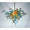 Färgglada Art Deco Flower Lamp Italien Designer Fancy Hand Blåst Murano Glass ljuskrona Moderna Festival LED Hängsmycke Ljusarmaturer