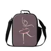 Ballet Danse Fille Imprimer Sac À Lunch Pour Les Étudiants Petite Glacière Boîte À Lunch Sacs De Nourriture Pour Enfants Thermique Pique-Nique Bolsas Termica Lancheira En Gros