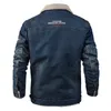 Designer Jacket manga comprida Moda Casacos Mens Jacket Inverno azul grossa Quente Brasão Plus Size L-6XL