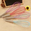 Creative Kitchen Tool Draad Whisk Stirrer Mixer Ei Beatler Kleurrijke Siliconen Egg Whisk Roestvrijstalen Handvat