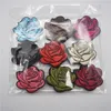 90st 9Colors Rose Flower Brodery Fabric Patches Applique präglade spetsmotiv2357