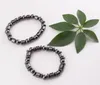 Preto Hematita Magnética Contas Pulseiras Moda Preto Hematita Magnética Pulseira para mulheres dos homens Pulseiras de Contas