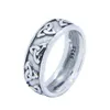 Free Shipping Size 6-10 Lady Girls 925 Sterling Silver Ring Jewelry Newest S925 Punk Style Cycle Band Ring