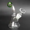 New 14mm Male Mini Little Glass Bong Hookahs Water Pipes Pyrex Oil Rigs Thick Bongs for Smoking