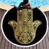 Éléphant Bohemian Pipapestry Black Black 150cm Round Beach Towel grand pour adultes Microfibre Toalla Absorbant Mats8480390