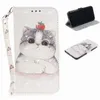 3D mignon fleur chien panda portefeuille flip PU cuir couvre étuis avec sangle pour iphone X XS Max XR 8 7 6 6S Plus Samsung S8 S9 Plus Note 8 9