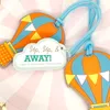 50PCS Tropical Party Presents Hot Air Balloon Rubber Luggage Tags Summer Wedding Favors Baggage Tag Bridal Shower Favor