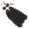 Коллекция Queen Deep Wave Wavy Hair Lean Плетения Плетения 1 ПУНКТА Сделки 10-24-дюймового необработанного бразильского густого конца