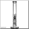 Hookahs T Rigs Petróleo de Vidro Bongo Atacado Gêmeo Gêmeo Júnior Bongs Tubos de Água Fumar Tubos 14.5 "Alto 5mm Espessura