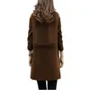2019 여성 더블 브레스트 오버 코트 긴 소매 모직 코트 턴 다운 칼라 슬림 피트 여성 육군 녹색 스프링 windproof 따뜻한 재킷