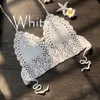 New Fashion Sexy Handmade Crochet Lady Due Pezzi Vestiti Petto Swimwear Costumi da bagno Bikini Beach Costume da bagno 9 9 YZ W