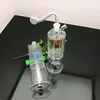 Glasrökningsrör tillverkar handblåsta bongs dubbla lager partition filtrerat glasvattenrör