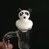 2018 Ny solid färgad glas Panda UFO Carb Cap Dome 23mm för 4mm termisk p kvarts banger naglar vattenrör bongs i lager