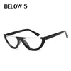 BELOW5 2018 новая мода солнцезащитные очки для мужчин и женщин дизайнер Кошачий глаз Солнцезащитные очки полу оправы унисекс очки UV400 Бесплатная доставка B5006