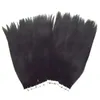 Tape hår 80pcs tejp i mänskliga hårförlängningar 200g maskin remy rakt på lim osynlig PU väft 16 "18" 20 "22" 24 "
