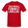 Toptan Erkek Saf pamuk Bu Ne Bir Feminist Gibi Görünüyor Tee-Gömlek Mens O-Boyun Siyah Kısa Kollu T Gömlek S-6XL Rahat Tee-Gömlek