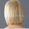 Light blonde Short women's Straight Synthetic cosplay Hair Wigs