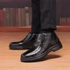 Теплые сапоги из натуральной кожи Мужская обувь зима снег сапоги мужская рабочая обувь Мода обувь резиновые ботильоны открытый Повседневная обувь для мужчин