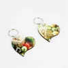 sublimation mdf keychains heart round rectangle square ellipse key ring for hot transfer printing DIY blank material wholesales