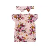 Baby Girl Sets 2018 Summer Girls Flying Sleeve Floral T Shirt Pink SkirtHeadband 3pcs Sets INS Infant Boutique Clothes Suits Z14462166