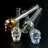 Colored Pyrex Glass Pipe free shipping Oil Burner Pipes 5.5 Inch Smoking Pipes Skull Shape Spoon Pipe Oil Pipe Oil Burner SW22