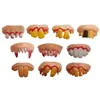 Halloween Terror Zumbi Vampiros Dentes Falsos Dentadura Vestido Fantasia Engraçado Dentário Falso Dentes Podres Adereços Decoração de festa a fantasia