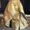 Charmante dentelle appliques robes de bal avec surjupe sexy col en V pure manches longues Arabie Saoudite robe de soirée 2018 élégante célébrité soirée Gow