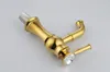 Rolya Patent Design Luxe Gold Basin Kraan Enkele Crystal Handvat Massief Messing Badkamer Mixerkranen