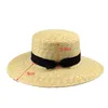 Sommerhüte für Damen, flacher Strohhut, Strandhut, Panamahut, Sommerhut für Damen, Strohhut mit Snapback