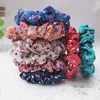 Titulaire De Queue De Cheval Polka Dot Rayé En Mousseline De Soie Tissu Cheveux Corde Cheveux Scrunchy Bandeau Accessoires De Base Bande De Cheveux Boucle Anneau 2 Styles