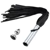 PU Couro Chicote Bondage Flogger Ass Spanking Metal Anal Butt Plug Ânus Massageador Escravo Em Jogos Adultos Fetiche Brinquedos Sexuais Para Couples2380789