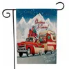 Christmas Winter Snowflake Car Double-sided Printing Garden Flag Santa Claus Home Decor Flags Happy Festival Household Hanging Flag