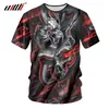 Ujwi quente 7xl camisetas Dragão de prata masculino crânio 3d impressão t camisa homens o-pescoço vestuário de verão quadril hop atacado dropshipping