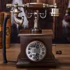 Antieke Europese massief houten telefoon retro fashion creatieve Amerikaanse huis Chinese klassieke hand crank vaste lijn