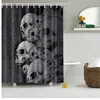 Waterproof Polyester Fabric Bathroom Modern 3D Creative Shower Curtain Sheer Panel Decor+12 Hooks