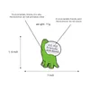 외로운 공룡 에나멜 핀 만화 동물 배지 브로치 데님 청바지 셔츠 가방에 대한 녹색 옷깃 핀 친구를위한 재미있는 보석 선물
