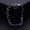 Bracciale da uomo 220MM Colore grigio Bracciali a catena in titanio Gioielli Uomo Acciaio inossidabile 304 Intera vendita KALEN