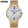 Curren Uhren Männer Schwarze Stahl Quarz Herren MEN039S Fashion Casual Sportuhr Männliche Armbandwatch Relogio Maskulino6557832