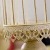 Vintage Birdcage Veller Titular Retro Golden Covenced Acabamento Decorativo Gaiolas para Festa de Casamento em Casa Branca Branca