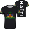 Haiti manlig ungdomsstudent skräddarsydd namn nummer t shirt flagga casual t shirt tryck pos pojke kläder204d