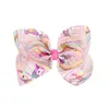 Bambini Abbronzanti amore Squame di pesce Archi Forcina per neonate Fiocco per capelli Accessori per cartoni animati per bambini Barrettes 8 pollici 13 colori C4406