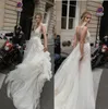 Инбар Дрор 2018 Пляж Свадебные платья Backless Sexy Платье De Novia Sequined Глубокий V шеи Свадебные платья