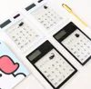 KEMBONA 휴대용 귀여운 LCD 8 자리 터치 스크린 울트라 슬림 투명 태양 CalculatorStationeryery 명확한 과학 계산기