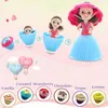 12pcs/lot 5cm mini Cupcake Scented Princess Dolls Reversible Cake Transform to Mini Princess Doll 6 Flavors Free Shipping